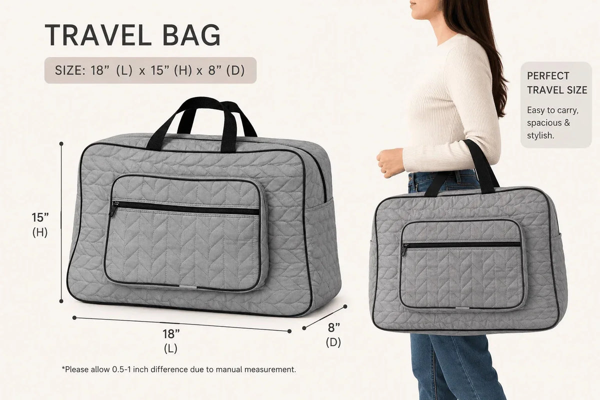 Signature Carry Ease Quilted Bag - Storage & Travelling Bag [Light Pink]
