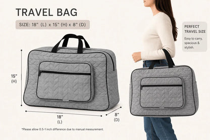 Signature Carry Ease Quilted Bag - Storage & Travelling Bag [Light Pink]
