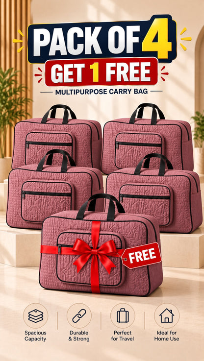 Signature Carry Ease Quilted Bag - Storage & Travelling Bag [Carrot]