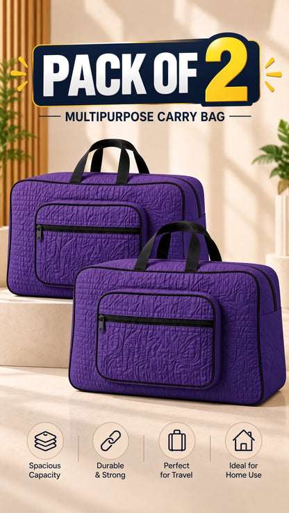 Signature Carry Ease Quilted Bag - Storage & Travelling Bag [Purple]